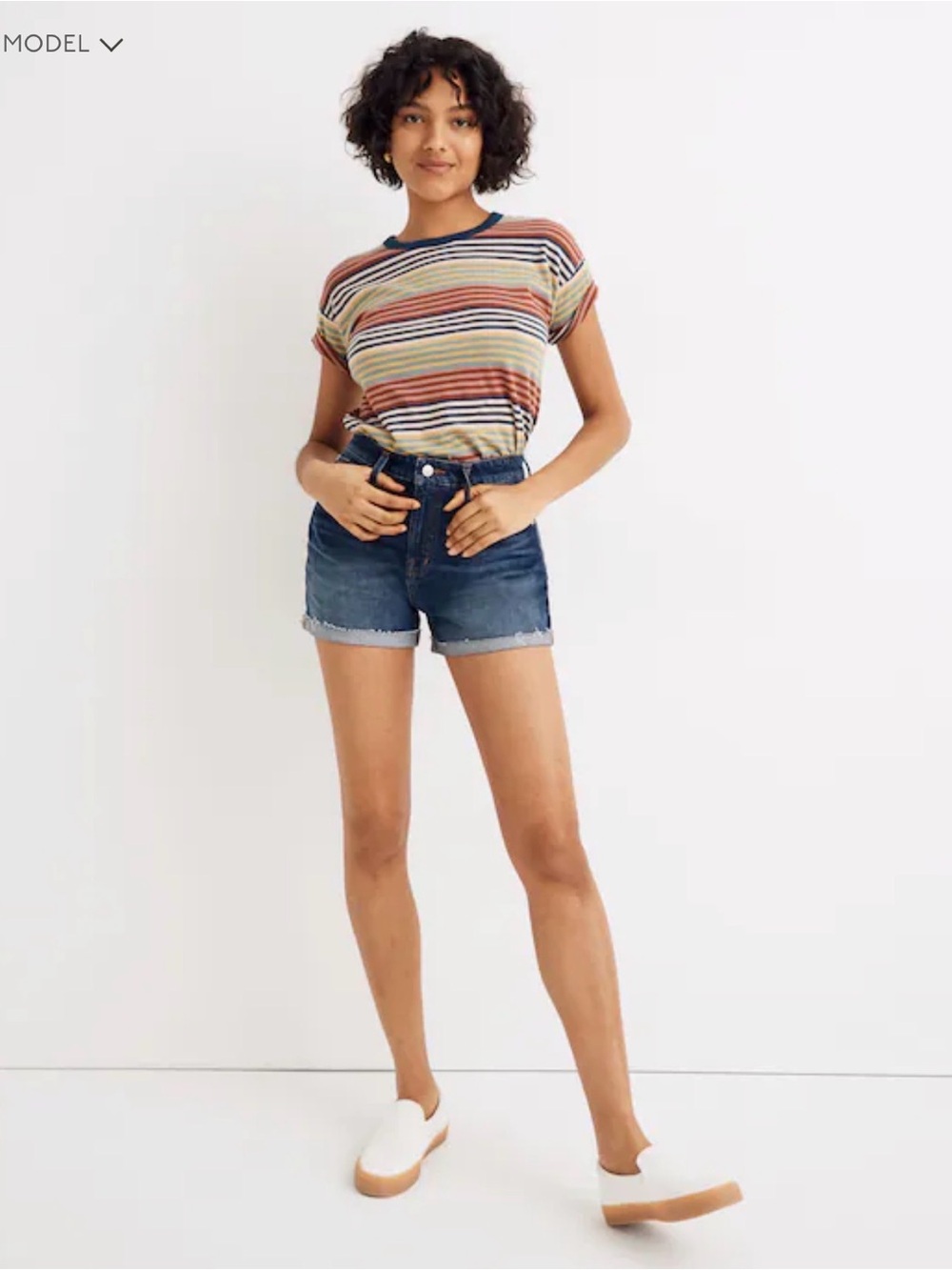 Madewell Curvy High-Rise Denim Shorts in Canterdale Wash 26